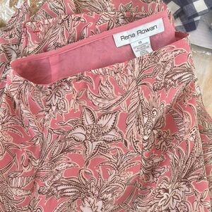 Rena Rowan Asymmetrical Floral Skirt Pink Size 18